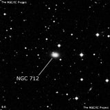 NGC 712 - линзовидная галактика. Описание NGC 712:, Галактика в созвездии Андромеда