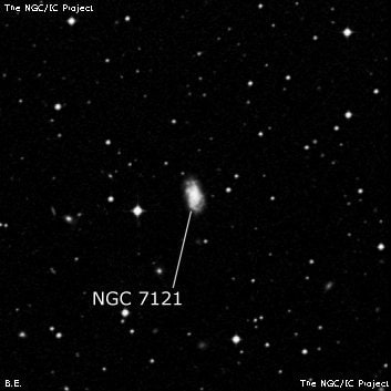NGC 7121 - галактика. Описание NGC 7121:, Галактика в созвездии Водолей