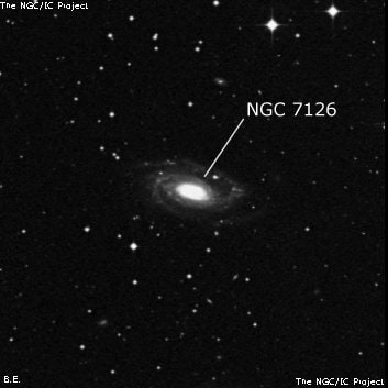 NGC 7126 - спиральная галактика. Описание NGC 7126:, Галактика в созвездии Индеец