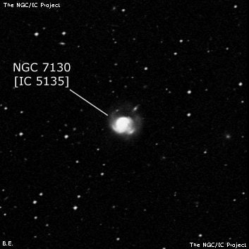 NGC 7130 - спиральная галактика. Описание NGC 7130:, Галактика в созвездии Южная Рыба