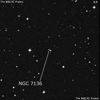NGC 7136 - две звезды. Описание NGC 7136:, Двойная звезда в созвездии Козерог