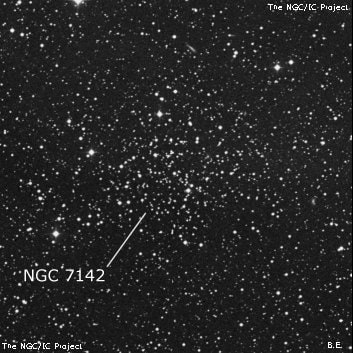 NGC 7142 - рассеянное скопление звёзд. Описание NGC 7142:, Рассеянное скопление в созвездии Цефей