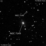 NGC 7149 - эллиптическая галактика. Описание NGC 7149:, Галактика в созвездии Пегас