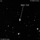 NGC 715 - спиральная галактика. Описание NGC 715:, Галактика в созвездии Кит