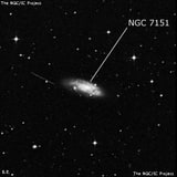 NGC 7151 - спиральная галактика с баром. Описание NGC 7151:, Галактика в созвездии Индеец