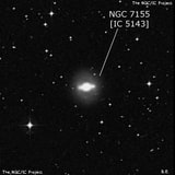 NGC 7155 - спиральная галактика с баром. Описание NGC 7155:, Галактика в созвездии Индеец