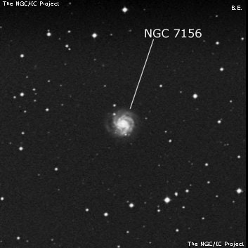 NGC 7156 - спиральная галактика с баром. Описание NGC 7156:, Галактика в созвездии Пегас