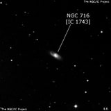 NGC 716 - спиральная галактика с баром. Описание NGC 716:, Галактика в созвездии Овен