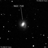 NGC 718 - спиральная галактика с баром. Описание NGC 718:, Галактика в созвездии Рыбы