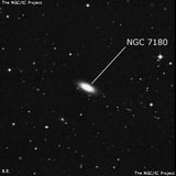 NGC 7180 - линзовидная галактика. Описание NGC 7180:, Галактика в созвездии Водолей