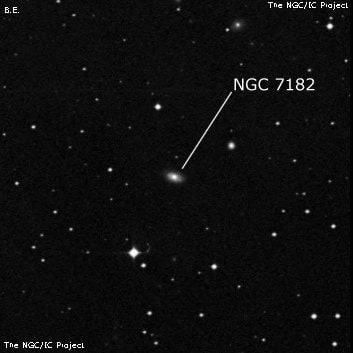 NGC 7182 - линзовидная галактика. Описание NGC 7182:, Галактика в созвездии Водолей