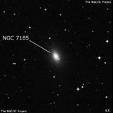 NGC 7185 - спиральная галактика с баром. Описание NGC 7185:, Галактика в созвездии Водолей