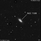NGC 7188 - спиральная галактика с баром. Описание NGC 7188:, Галактика в созвездии Водолей
