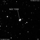 NGC 7208 - спиральная галактика с баром. Описание NGC 7208:, Галактика в созвездии Южная Рыба