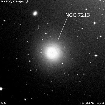 NGC 7213 - спиральная галактика. Описание NGC 7213:, Галактика в созвездии Журавль