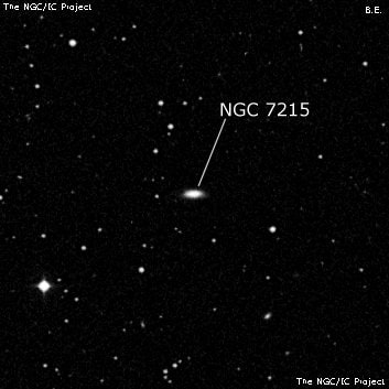 NGC 7215 - линзовидная галактика. Описание NGC 7215:, Галактика в созвездии Водолей