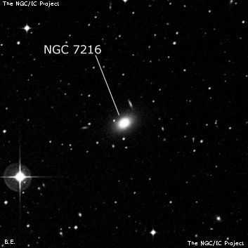 NGC 7216 - галактика. Описание NGC 7216:, Галактика в созвездии Индеец