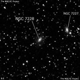 NGC 7228 - спиральная галактика с баром. Описание NGC 7228:, Галактика в созвездии Ящерица