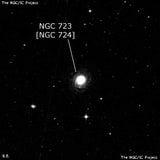 NGC 723 - галактика. Описание NGC 723:, Объект глубокого космоса в созвездии Кит