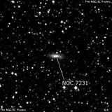NGC 7231 - спиральная галактика с баром. Описание NGC 7231:, Галактика в созвездии Ящерица