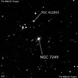 NGC 7249 - линзовидная галактика. Описание NGC 7249:, Галактика в созвездии Журавль