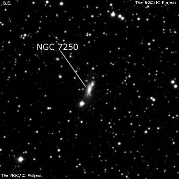 NGC 7250 - спиральная галактика. Описание NGC 7250:, Галактика в созвездии Ящерица