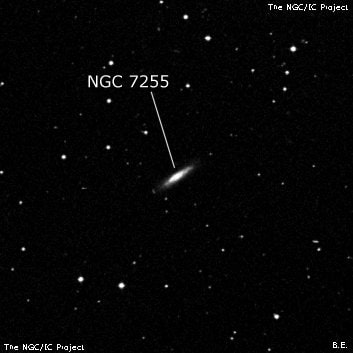 NGC 7255 - линзовидная галактика. Описание NGC 7255:, Галактика в созвездии Водолей