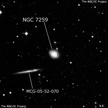 NGC 7259 - спиральная галактика. Описание NGC 7259:, Галактика в созвездии Южная Рыба