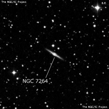 NGC 7264 - спиральная галактика. Описание NGC 7264:, Галактика в созвездии Ящерица