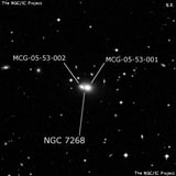 NGC 7268 - спиральная галактика с баром. Описание NGC 7268:, Галактика в созвездии Южная Рыба
