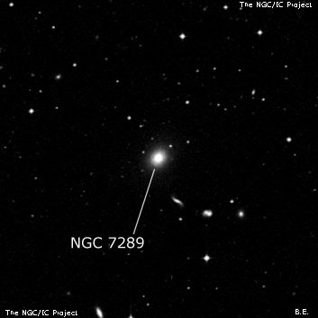 NGC 7289 - линзовидная галактика. Описание NGC 7289:, Галактика в созвездии Южная Рыба