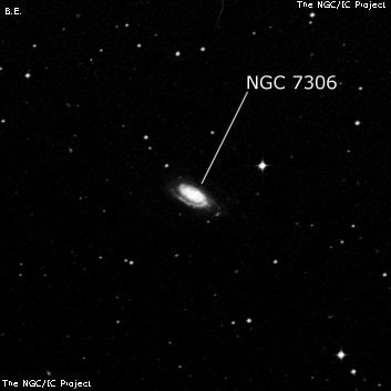 NGC 7306 - спиральная галактика. Описание NGC 7306:, Галактика в созвездии Южная Рыба