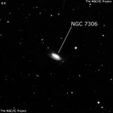 NGC 7306 - спиральная галактика. Описание NGC 7306:, Галактика в созвездии Южная Рыба