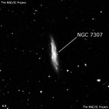 NGC 7307 - спиральная галактика с баром. Описание NGC 7307:, Галактика в созвездии Журавль
