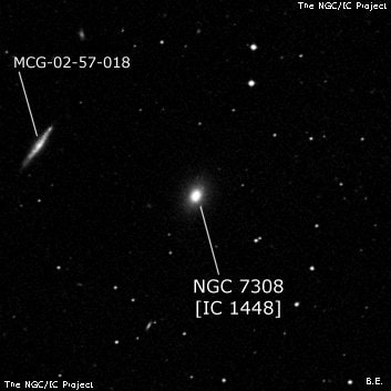 NGC 7308 - галактика. Описание NGC 7308:, Галактика в созвездии Водолей