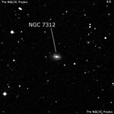 NGC 7312 - спиральная галактика с баром. Описание NGC 7312:, Галактика в созвездии Пегас