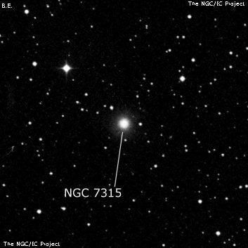 NGC 7315 - линзовидная галактика. Описание NGC 7315:, Галактика в созвездии Пегас