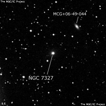 NGC 7327 - одиночная звезда. Описание NGC 7327:, Галактика в созвездии Пегас
