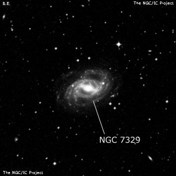 NGC 7329 - спиральная галактика с баром. Описание NGC 7329:, Галактика в созвездии Тукан