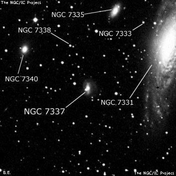NGC 7337 - спиральная галактика с баром. Описание NGC 7337:, Галактика в созвездии Пегас