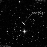 NGC 7345 - спиральная галактика. Описание NGC 7345:, Галактика в созвездии Пегас