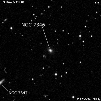 NGC 7346 - эллиптическая галактика. Описание NGC 7346:, Галактика в созвездии Пегас