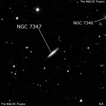 NGC 7347 - спиральная галактика. Описание NGC 7347:, Галактика в созвездии Пегас