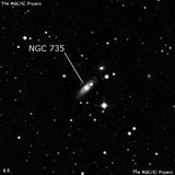 NGC 735 - спиральная галактика. Описание NGC 735:, Галактика в созвездии Треугольник