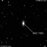 NGC 7351 - линзовидная галактика. Описание NGC 7351:, Галактика в созвездии Водолей