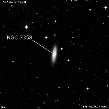 NGC 7358 - линзовидная галактика. Описание NGC 7358:, Галактика в созвездии Тукан