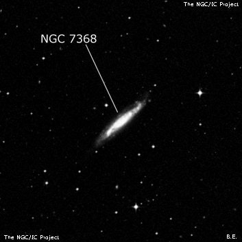 NGC 7368 - спиральная галактика с баром. Описание NGC 7368:, Галактика в созвездии Журавль
