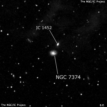 NGC 7374 - галактика. Описание NGC 7374:, Галактика в созвездии Пегас