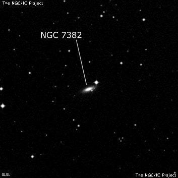 NGC 7382 - спиральная галактика. Описание NGC 7382:, Галактика в созвездии Журавль