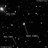 NGC 7383 - спиральная галактика с баром. Описание NGC 7383:, Галактика в созвездии Пегас